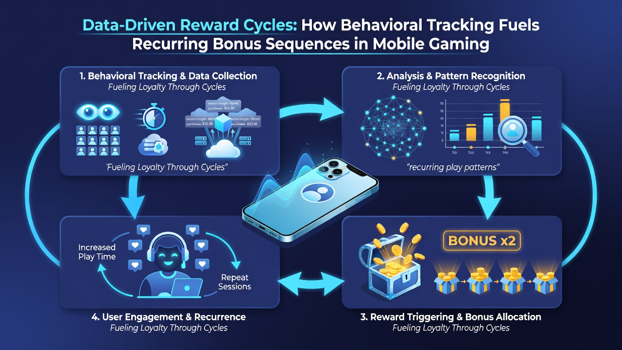 Dashboard visualization of player behavior metrics and reward sequence adjustments in a mobile game
