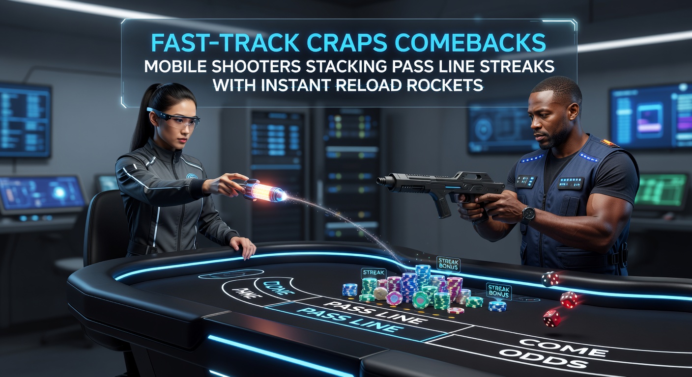 Smartphone displaying craps streak counter with reload bonus notification popping up mid-game