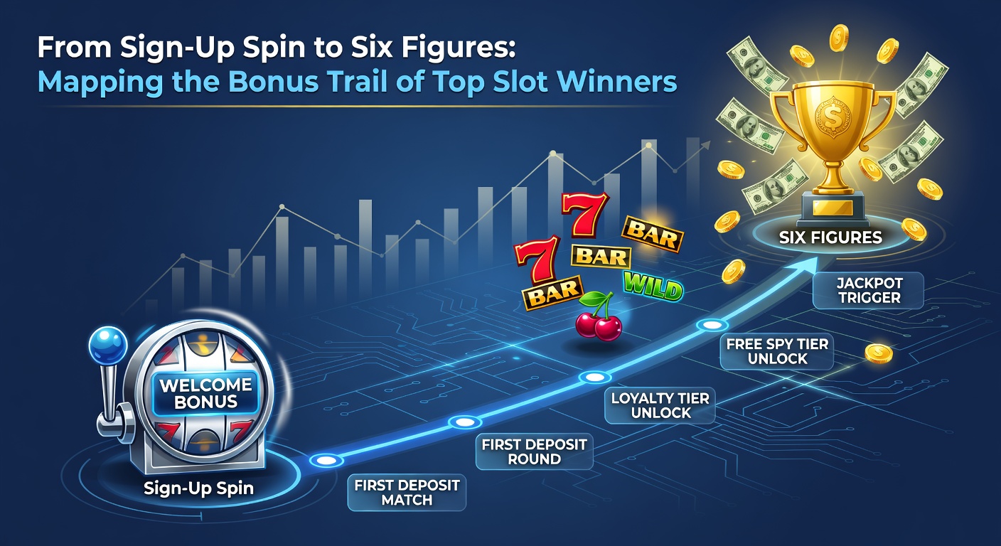 Player dashboard showing escalating bonus balances and slot wins building toward a six-figure total, with loyalty tiers highlighted