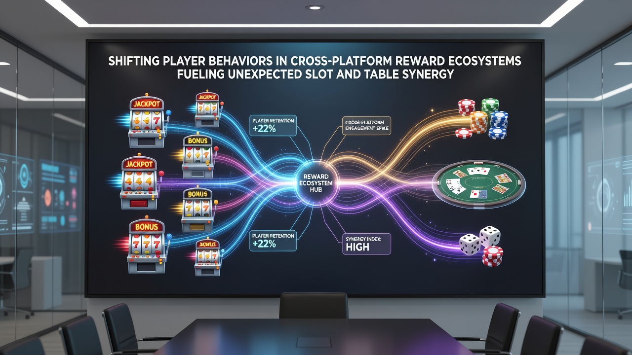 Casino interface displaying reward points transferring between slot machines and live table games on a mobile screen