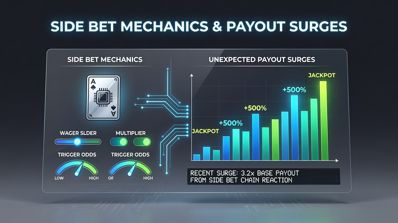 Analytics dashboard displaying payout surge patterns across multiple digital card game sessions
